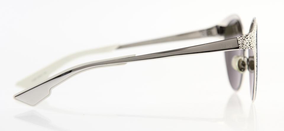 CHRISTIAN DIOR UNIQUE Palladium Cat Eye Metal Limited Edition Mirror Sunglasses ladies