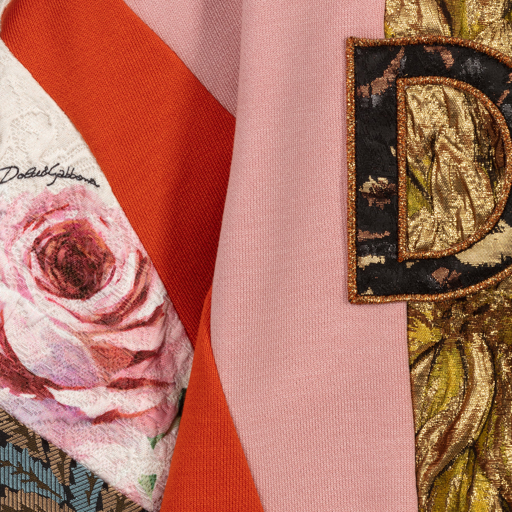 Dolce & Gabbana Iconic In Stores now logo-embroidered patchwork sweatshirt I 38 ladies