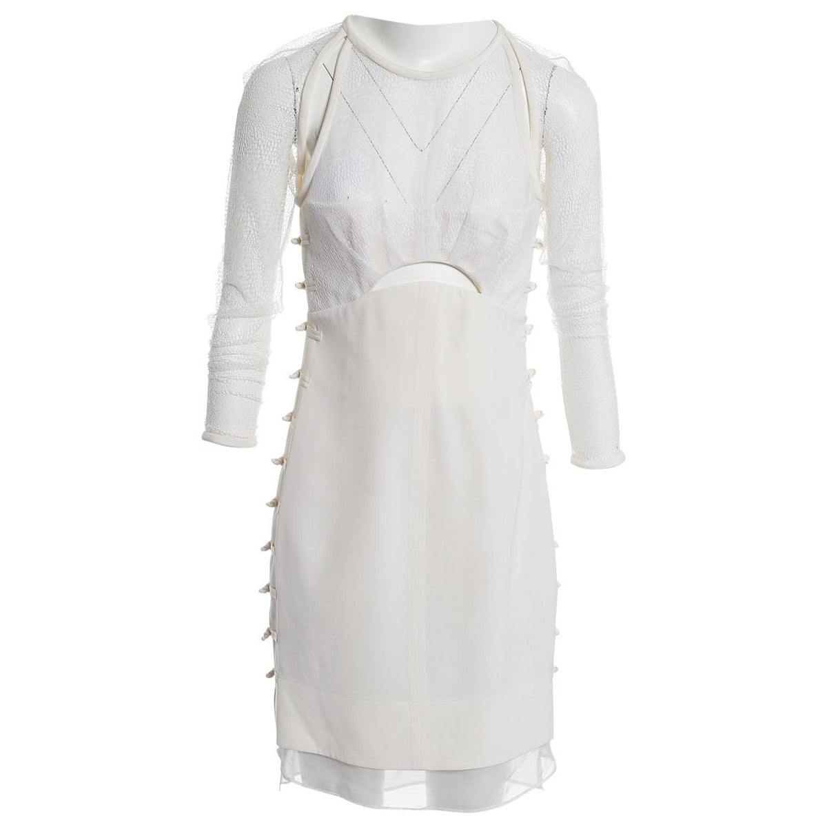 Emilio Pucci MOST WANTED White Silk Blend Lace Dress Ladies