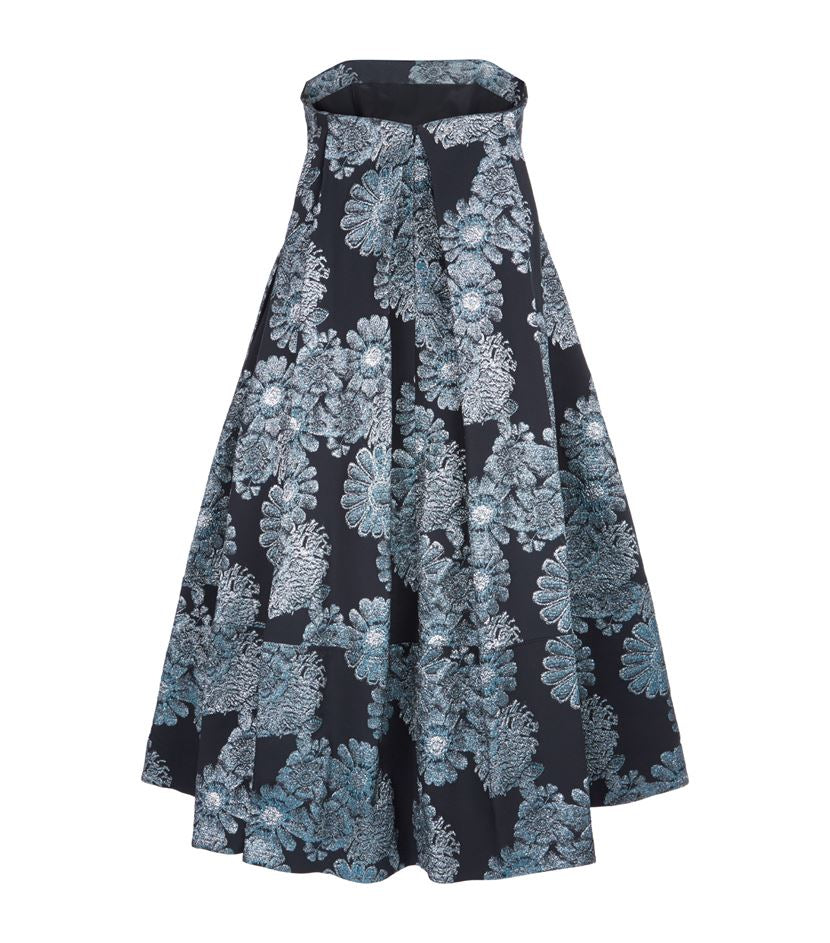 ERDEM RUNAWAY Alina Metallic-Jacquard Strapless Dress LADIES