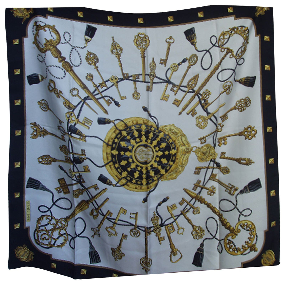 Hermès LES CLES THE KEYS SILK SCARF 90 X 90 LADIES – Afashionistastore