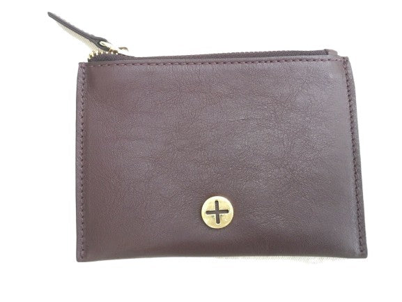 Plum zip coin purse wallet ladies