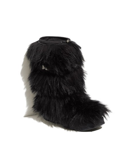 PRADA Faux Fur Tall Boot Size 36.5 UK 3.5 US 6.5 ladies