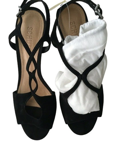 SCHUTZ Suede Sandals-leather heels shoes Size 39 BR 37 US 9 UK 6 ladies