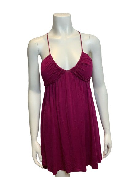 Fuchsia Spaghetti Straps Beach Summer Dress Cover Up Size XS ladies