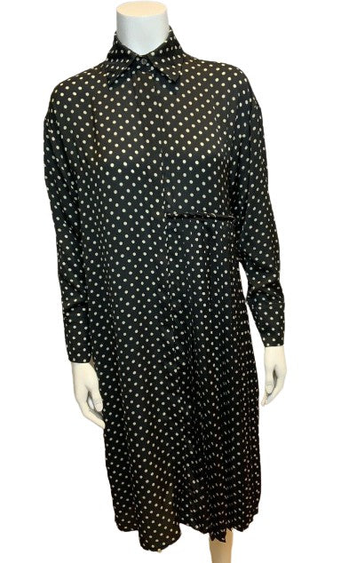 P.A.R.O.S.H laundry Polka Dots Oversized Shirt Pleated Dress SIZE XS ladies