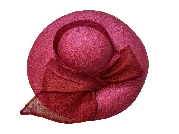 Marzi Firenze Pink Wide Brim Dress Hat Hand Made in Italy HARRODS ladies