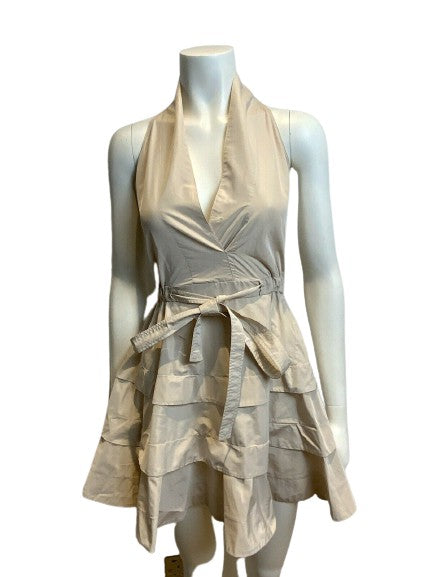 Beige Nude Fit & Flare Dress I 40 D 34 UK 8 US 4 ladies