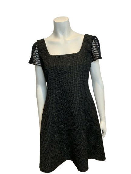 Juliju Elegant Jacquard Little Black Dress Size I 42 US 6 UK 10 ladies