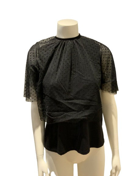 Amazing NK "Behind the Stars" lace trim top T shirt size P XS ladies