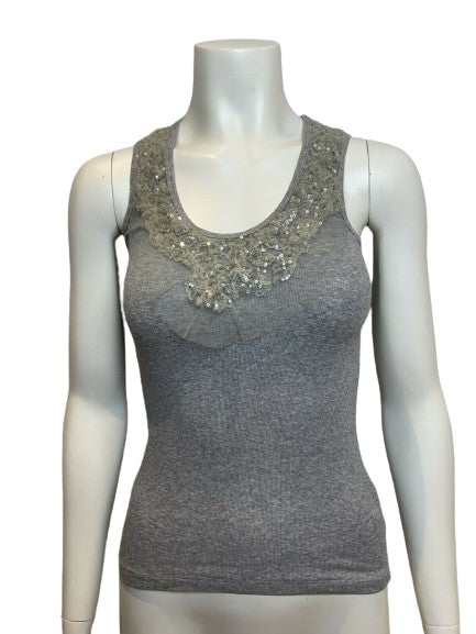 Brunello Cucinelli Superkid Mohair Knit & Sequins Tank Top Size XS / S ladies