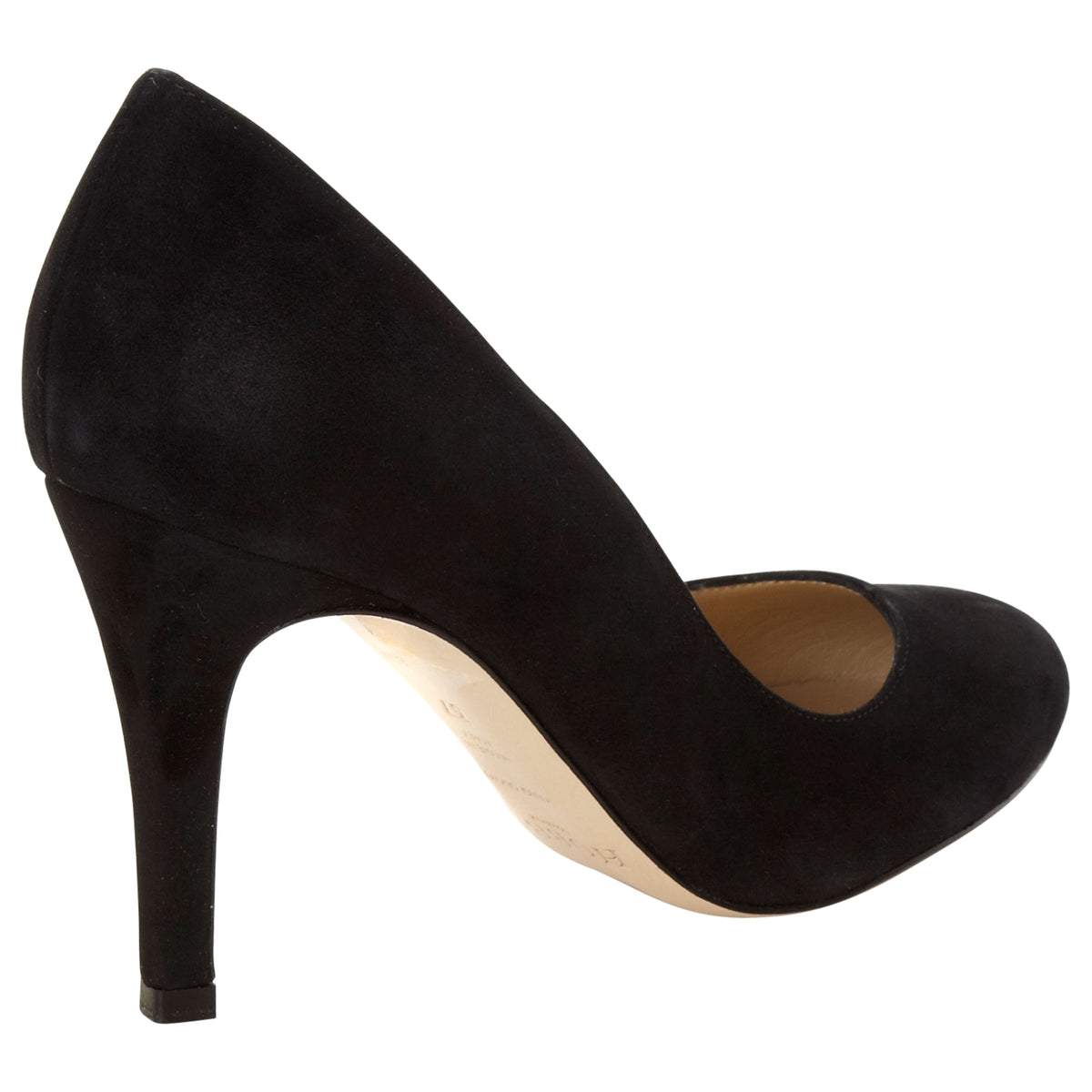 HOBBS Women's Rebecca Suede Almond Toe Court Shoes Black Size 41 UK 11 US 8 ladies