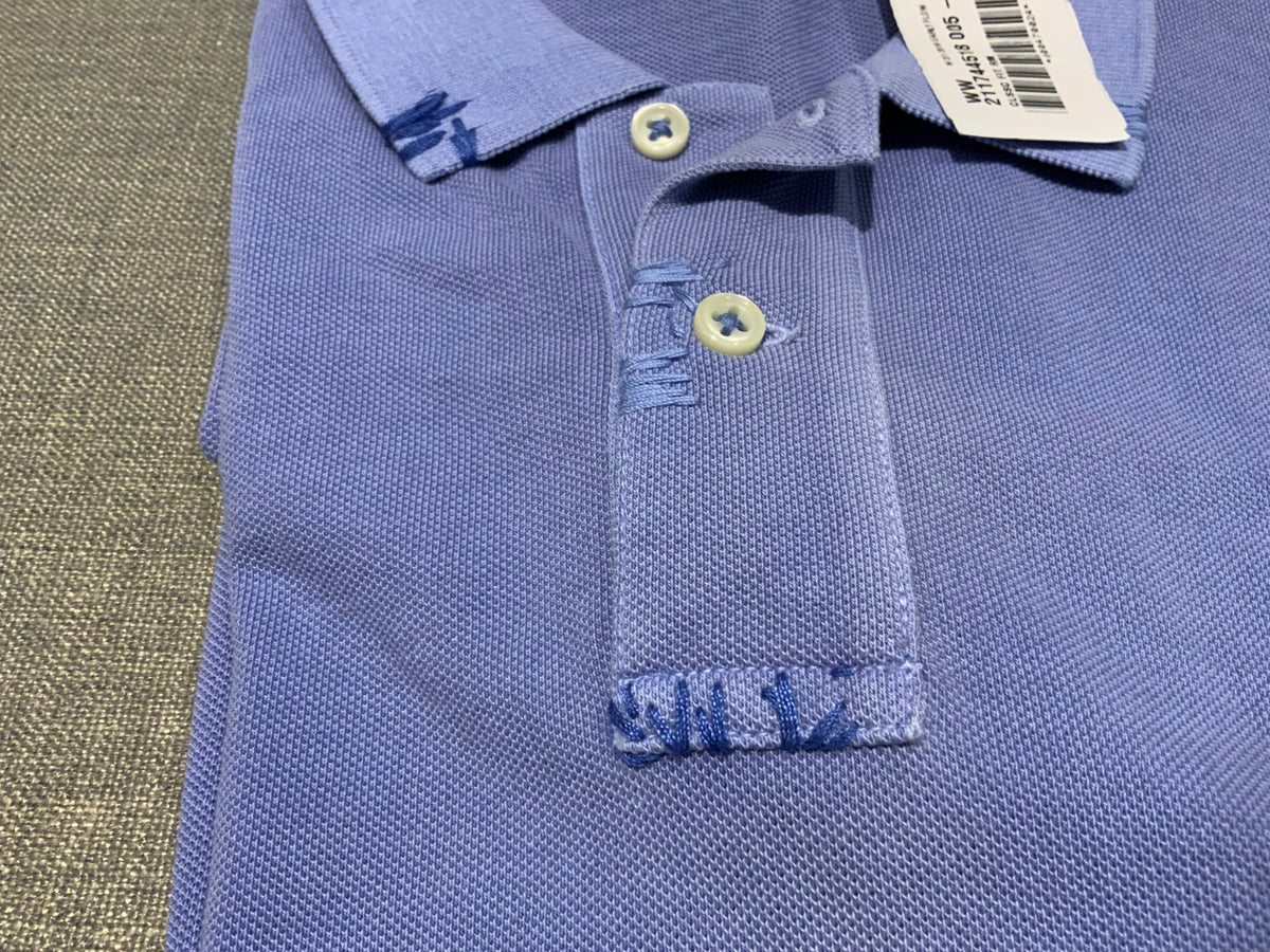 Polo Ralph Lauren Classic Fit Lake Blue Distressed Polo T shirt Size S/P Small men