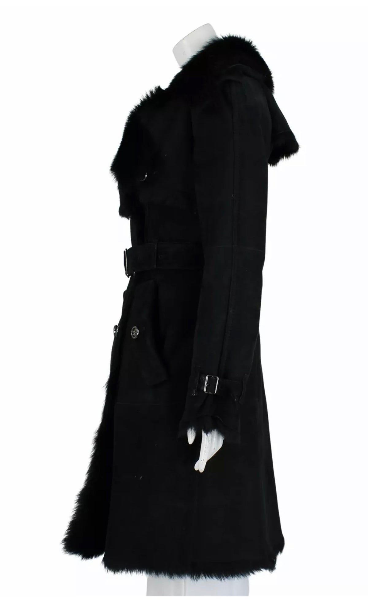 BURBERRY PRORSUM Shearling Trench Coat Size UK 6 US 4 I 38 as Kate Middleton ladies
