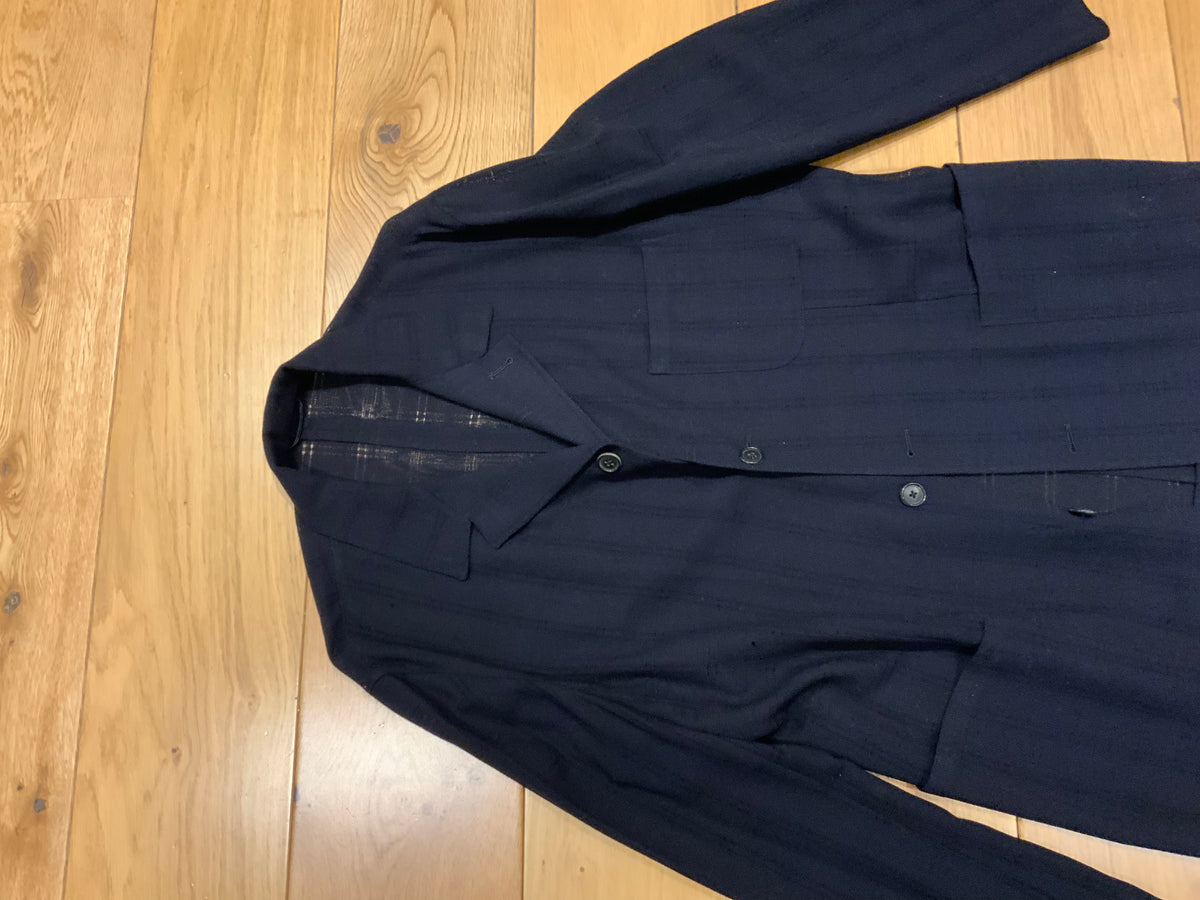 Hermès Hermes Paris Wool Navy Suit Jacket F 52 US 42 men