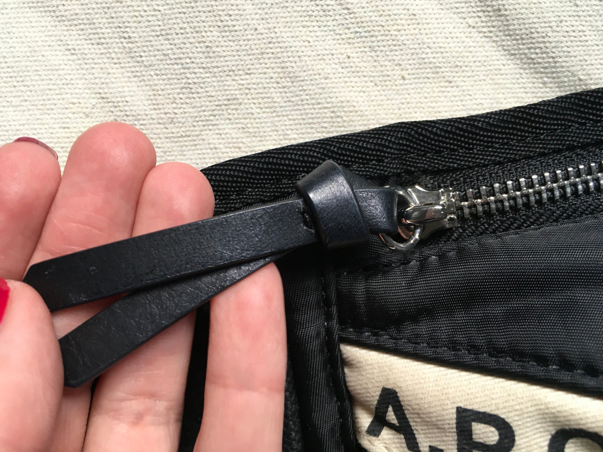 A.P.C. Lucille Leather-Trimmed Logo-Print Nylon Belt Bag Men