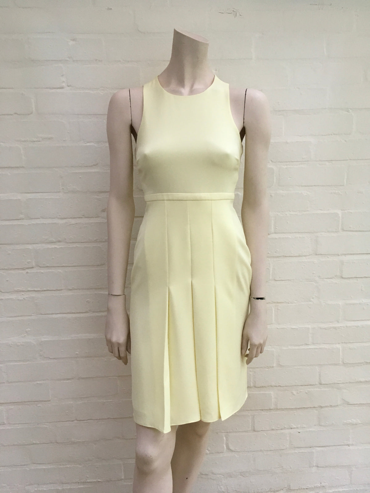 GUCCI Women's Pleated yellow cady dress Size I 36 UK 4 US 0 XXS Ladies