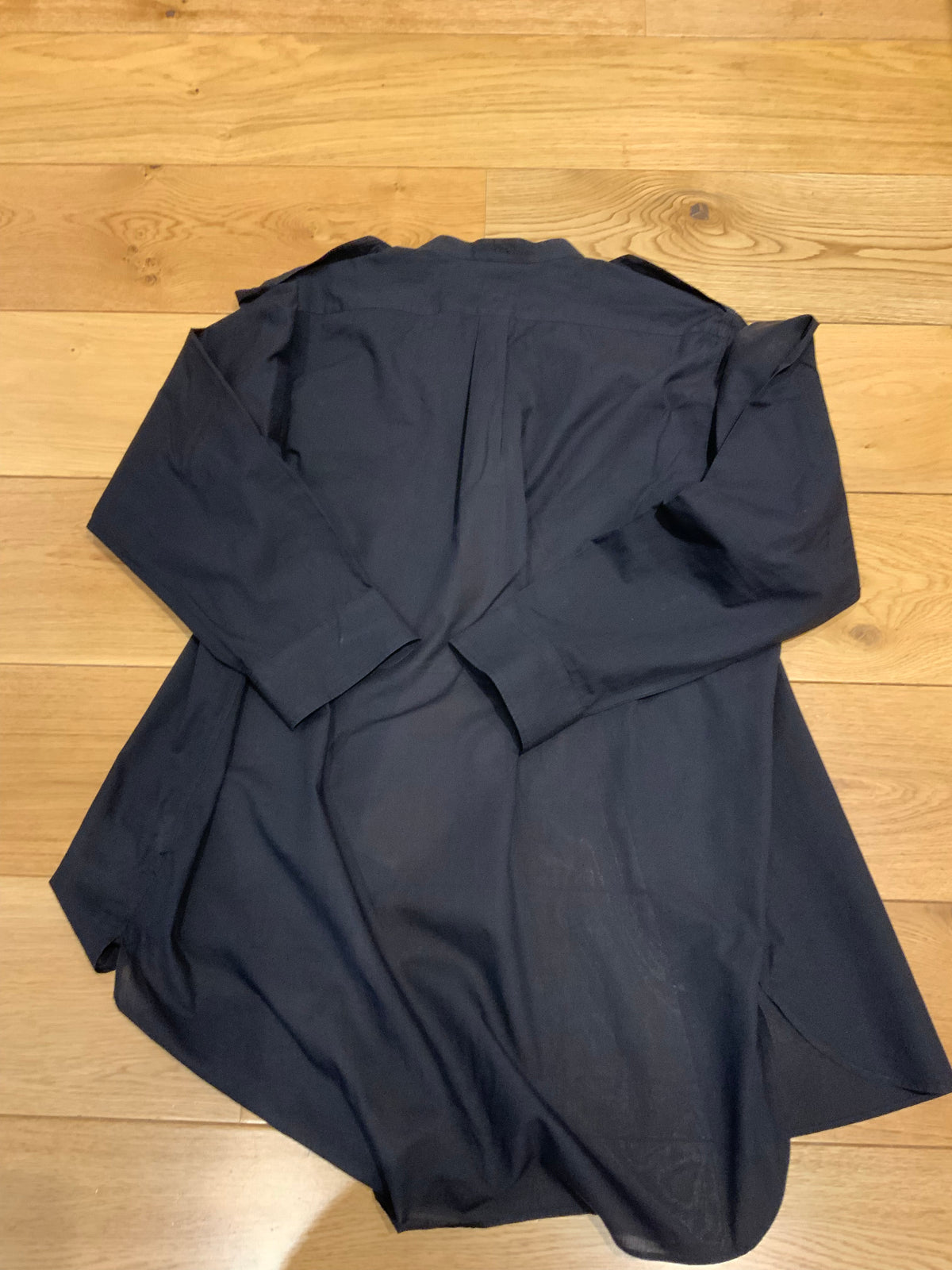 DRIES VAN NOTEN black washed cotton utility pocket tencel linen long shirt Sz 52 men