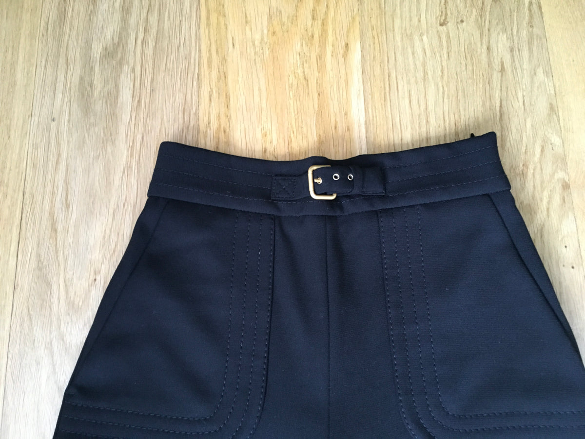 RED VALENTINO BLACK CULLOT WITH BELT DETAIL PANTS TROUSERS SIZE I 38 Ladies