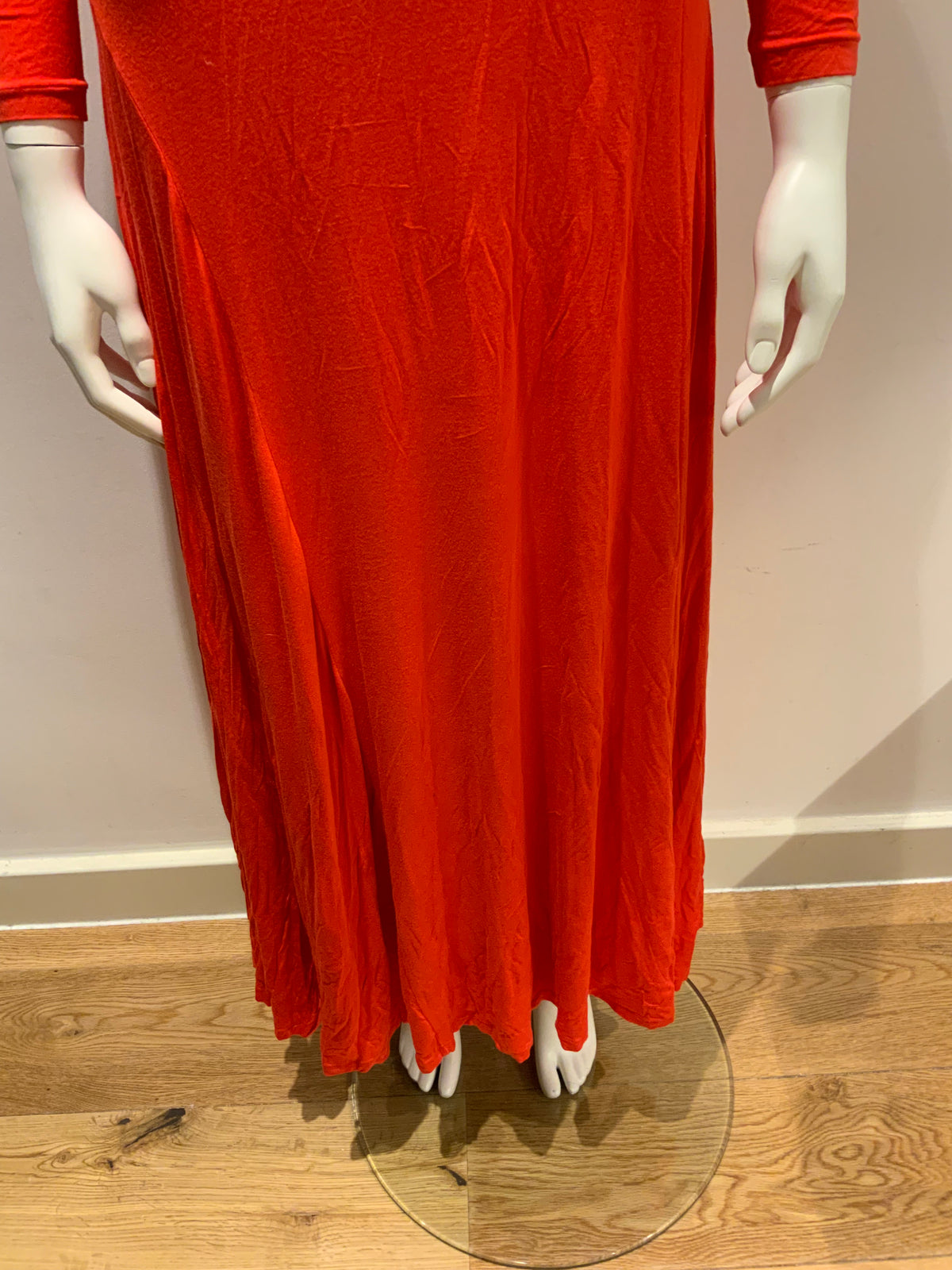 RALPH LAUREN Long Red Jersey Dress Size M medium ladies