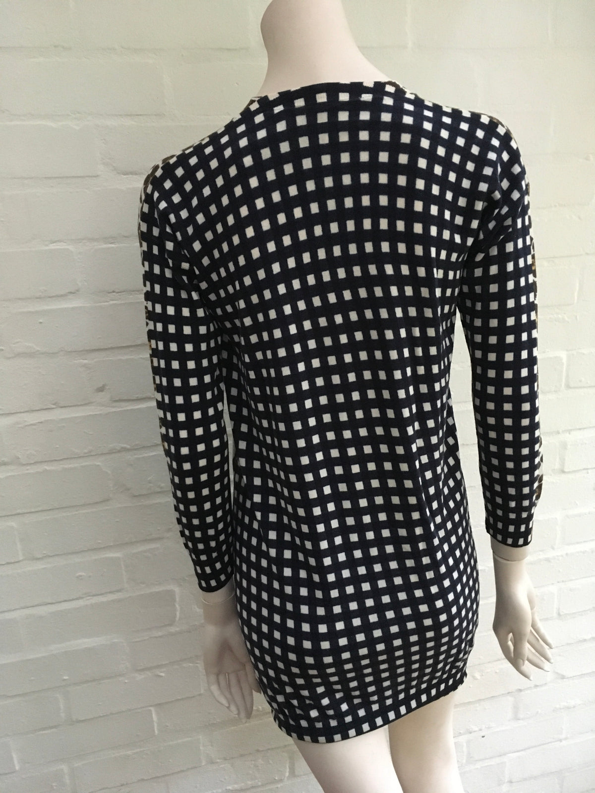 Stella McCartney Multicolor Contrast Print 40 Animal Print Leopard Check Casual Ladies