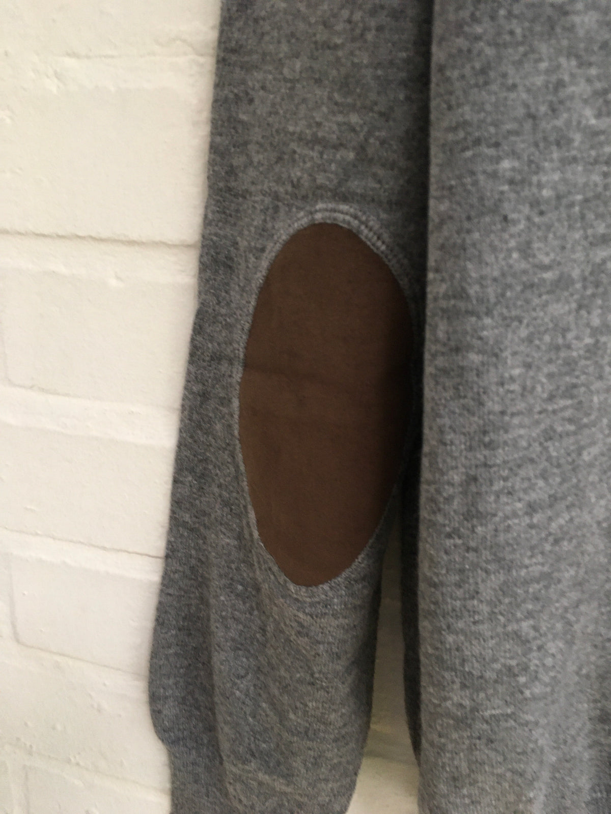 HACKETT LONDON GREY CASHMERE WOOL KNIT HALF ZIP SWEATER JUMPER M MEDIUM MEN