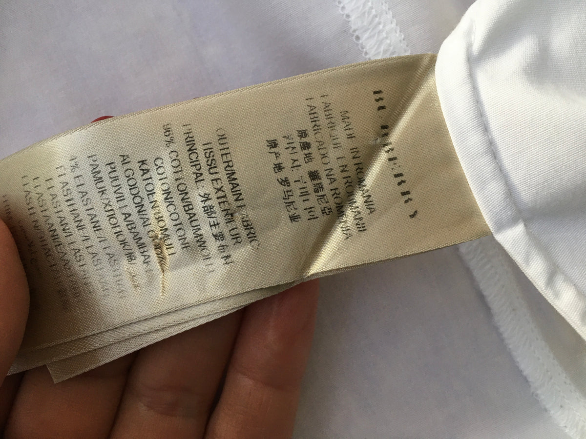 BURBERRY BRIT LONG SLEEVE BUTTON-UP WHITE SHIRT SIZE M MEDIUM Men