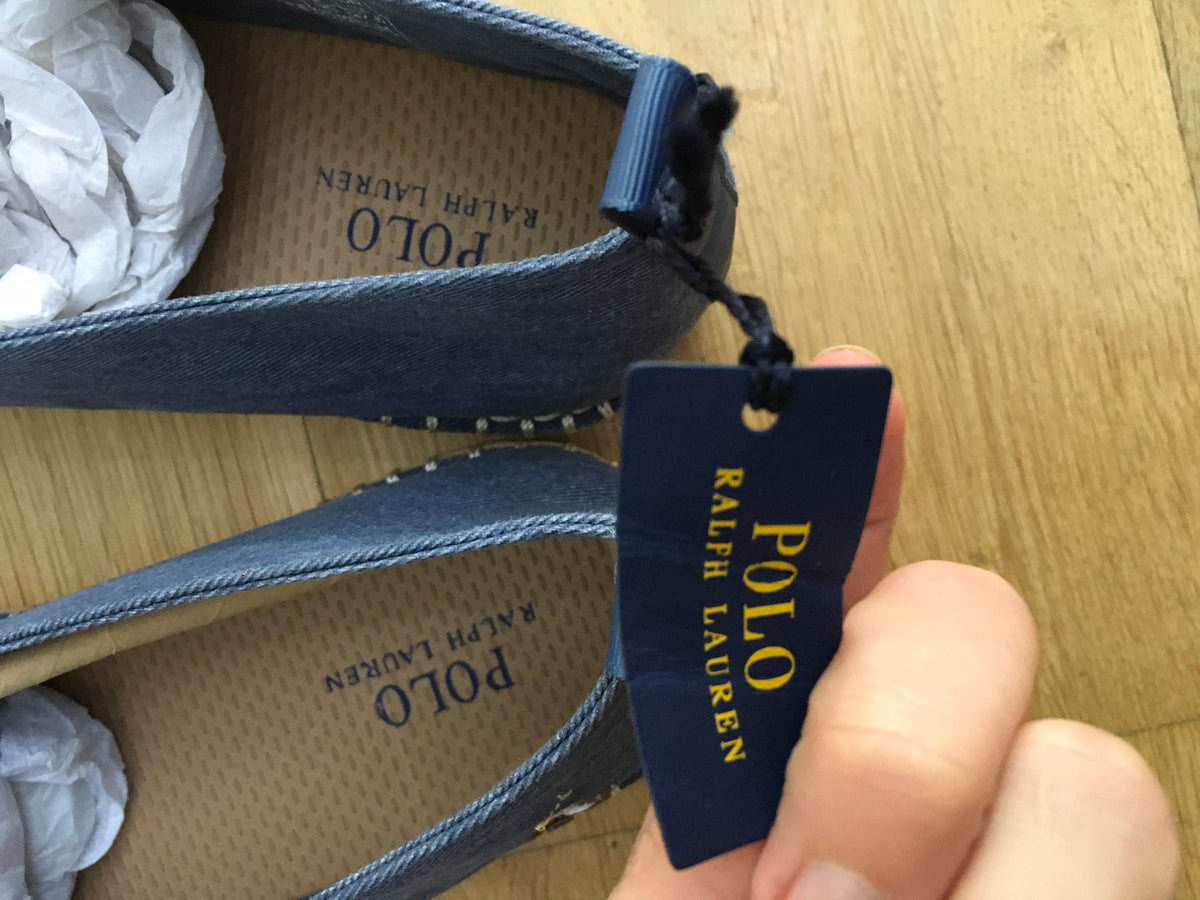 Ralph Lauren Polo Barron Twill Espadrilles Multi Player in Navy UK 8 EU 42 US 9 Men