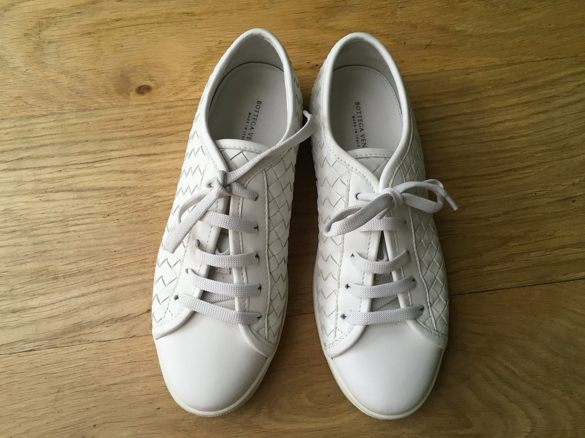 Bottega Veneta Intrecciato leather sneakers trainers Size 37 US 7 UK 4 €928 ladies