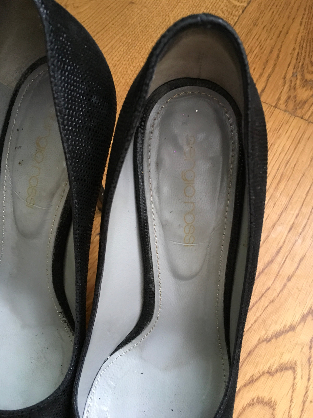 SERGIO ROSSI PLATFORM BLACK PUMPS SHOES LADIES