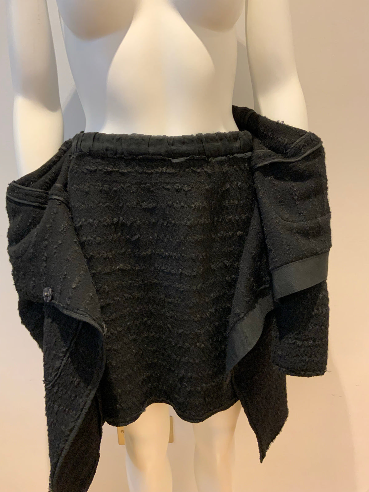 Dolce & Gabbana D&G Black Tweed Mini Skirt I 42 UK 10 US 6 ladies