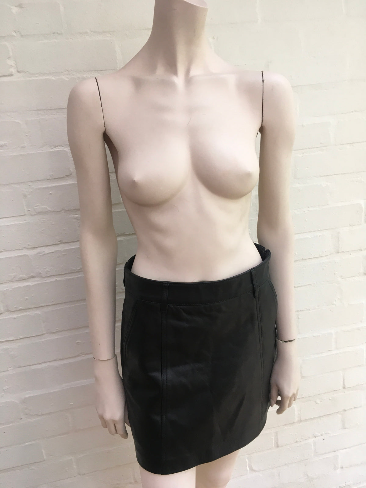 Reiss Womens Mimi Leather Mini Skirt Black Size UK 6 US 2 EU 34 XS LADIES
