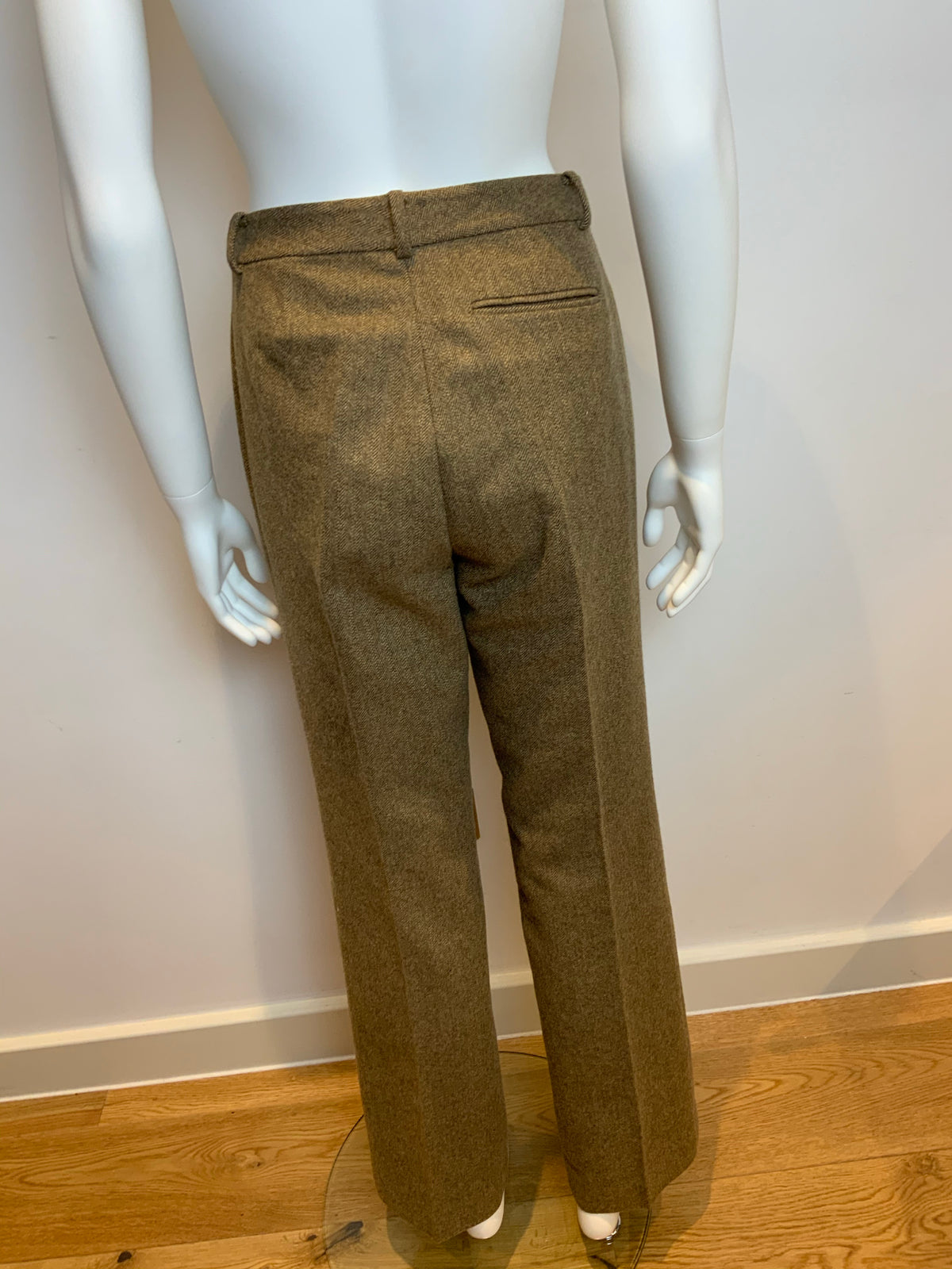 Ralph Lauren Lauren Adelle Brown Wool Pants Trousers Size US 8 UK 12 L LARGE ladies