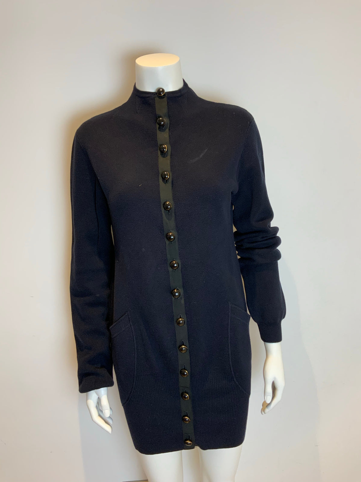 Jasmine di Milo Navy Blue Knit Sweater DRESS Size UK 12 US 8 EU 40 ladies