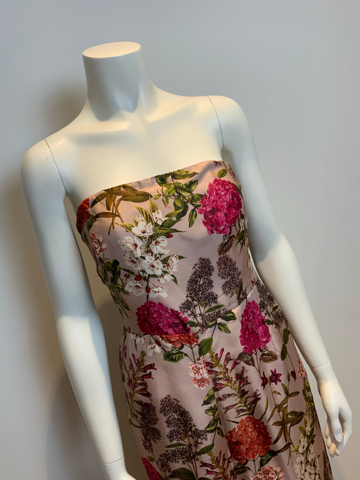 Whistles Hydrangea FLORAL Tie Back Strapless Jumpsuit Size US 10 UK 14 EU 42 ladies