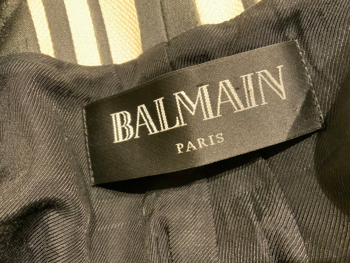 SOLD OUT Balmain double breasted vertical striped blazer jacket F 36 As Kendal ladies
