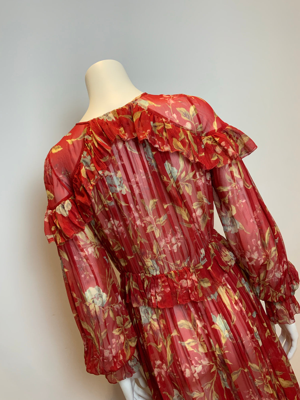 ZIMMERMANN Corsair Iris Cape Silk Dress Size 1 ladies