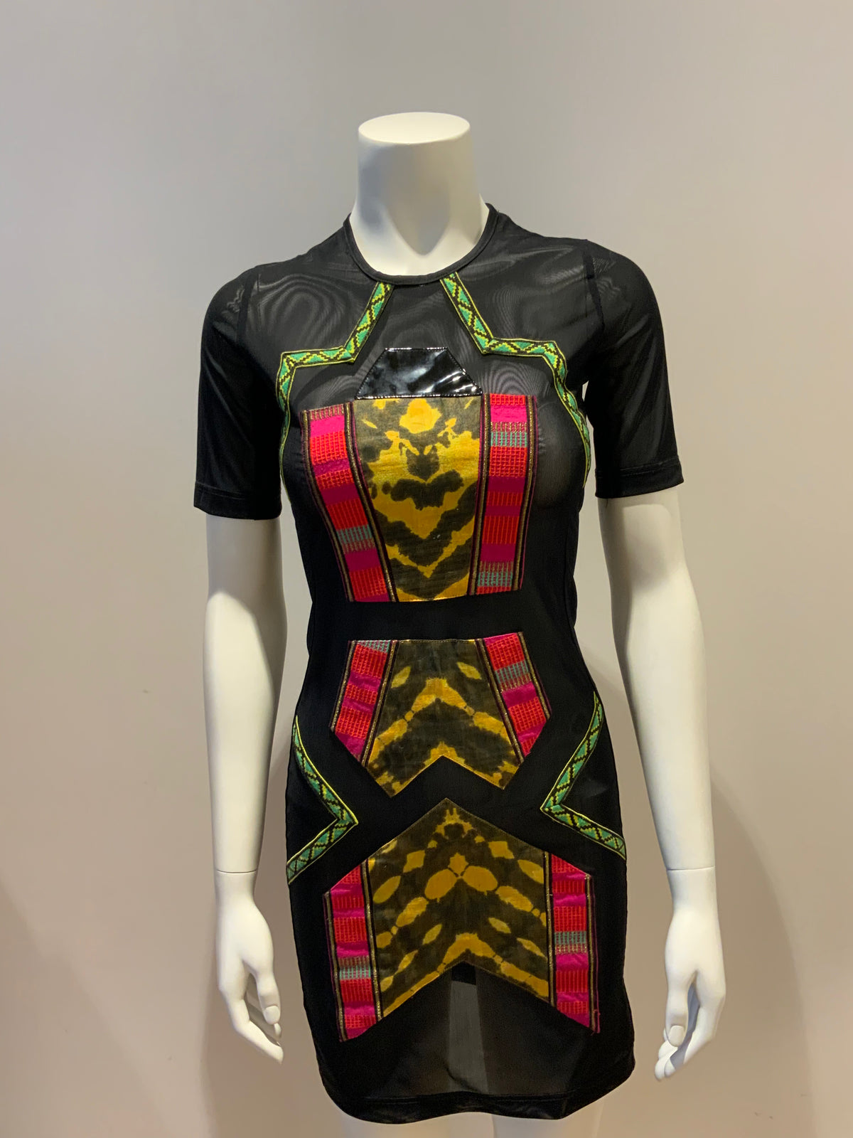 Tina Kalivas Women's Sheer Bodycone Dress Size 8 S small ladies
