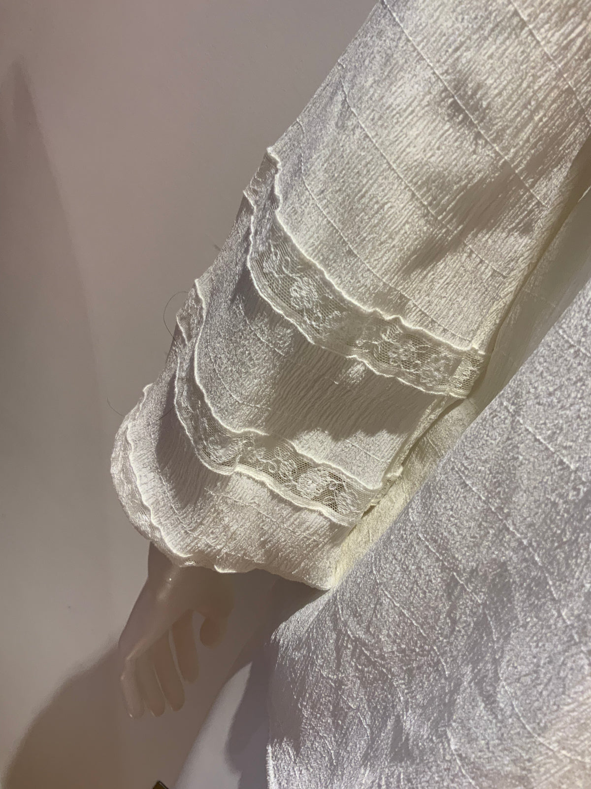 ZIMMERMANN MOST WANTED Whitewave Pin tuck lace-paneled silk Blouse SIZE 0 XS ladies