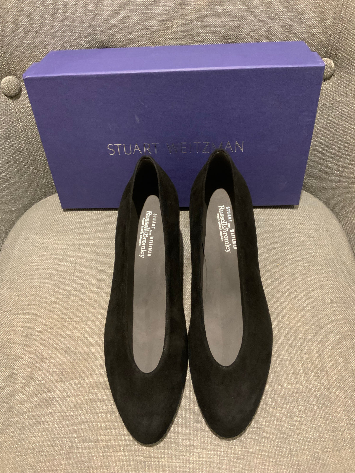 STUART WEITZMAN Russell & Bromley court suede pumps Size 37.5 UK 4.5 US 7.5 ladies