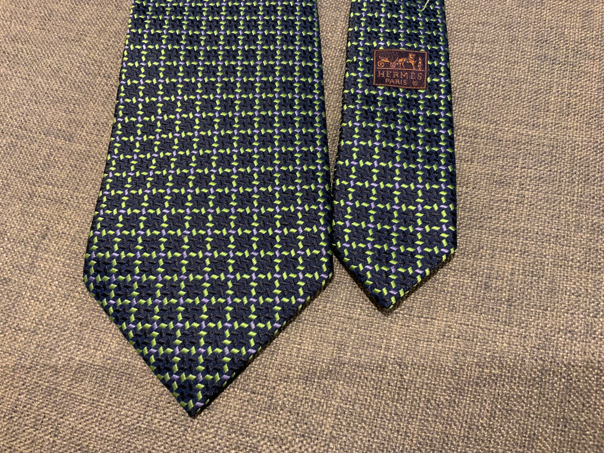 Hermès HERMES Paris Tie H 759024 T Jacquard Silk Mens Tie men