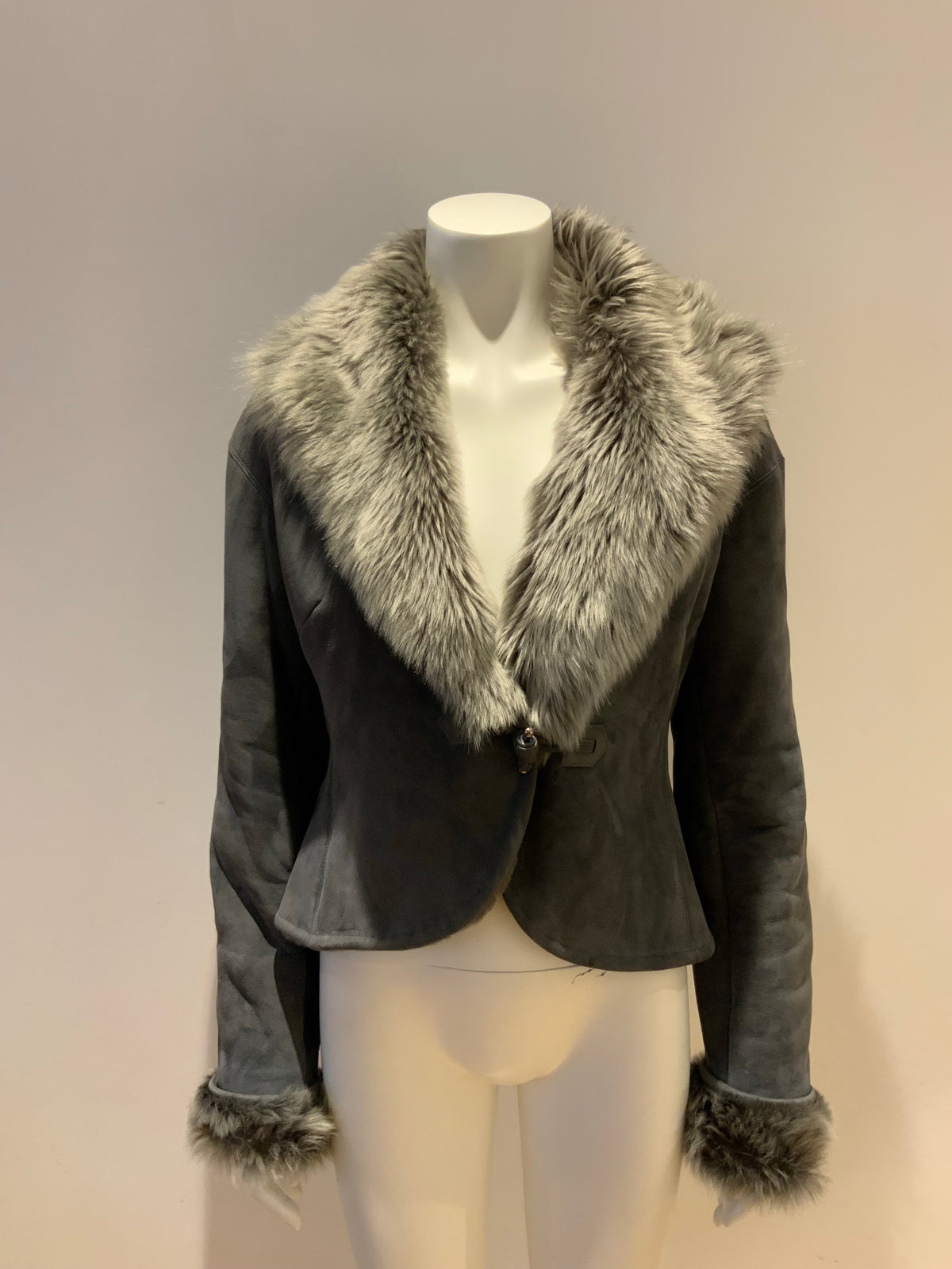 RALPH LAUREN Black Label Short Shearling Jacket Size US 4 UK 8 S small ladies