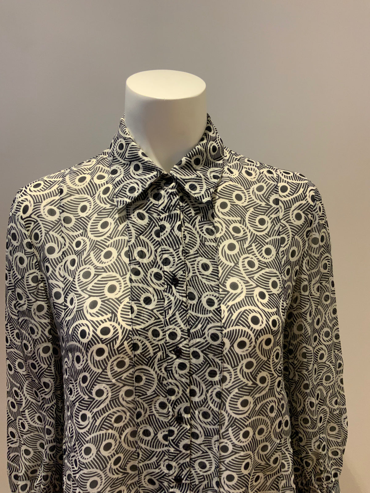 Louise Kennedy silk printed shirt dress Size UK 10 US 6 ladies