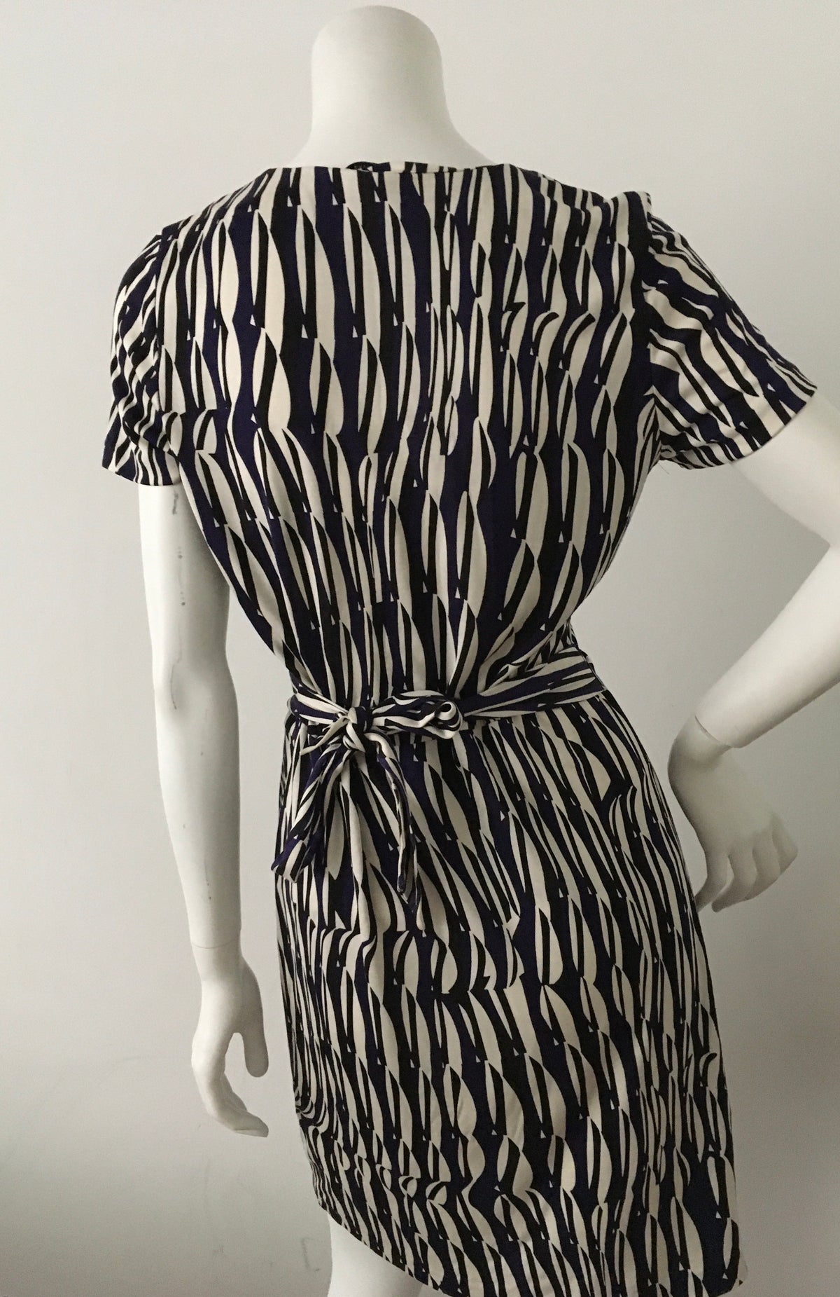 Diane von Furstenberg Glass Weave Purple Slip On "Zoe Dress" Size US 10 UK 14 ladies