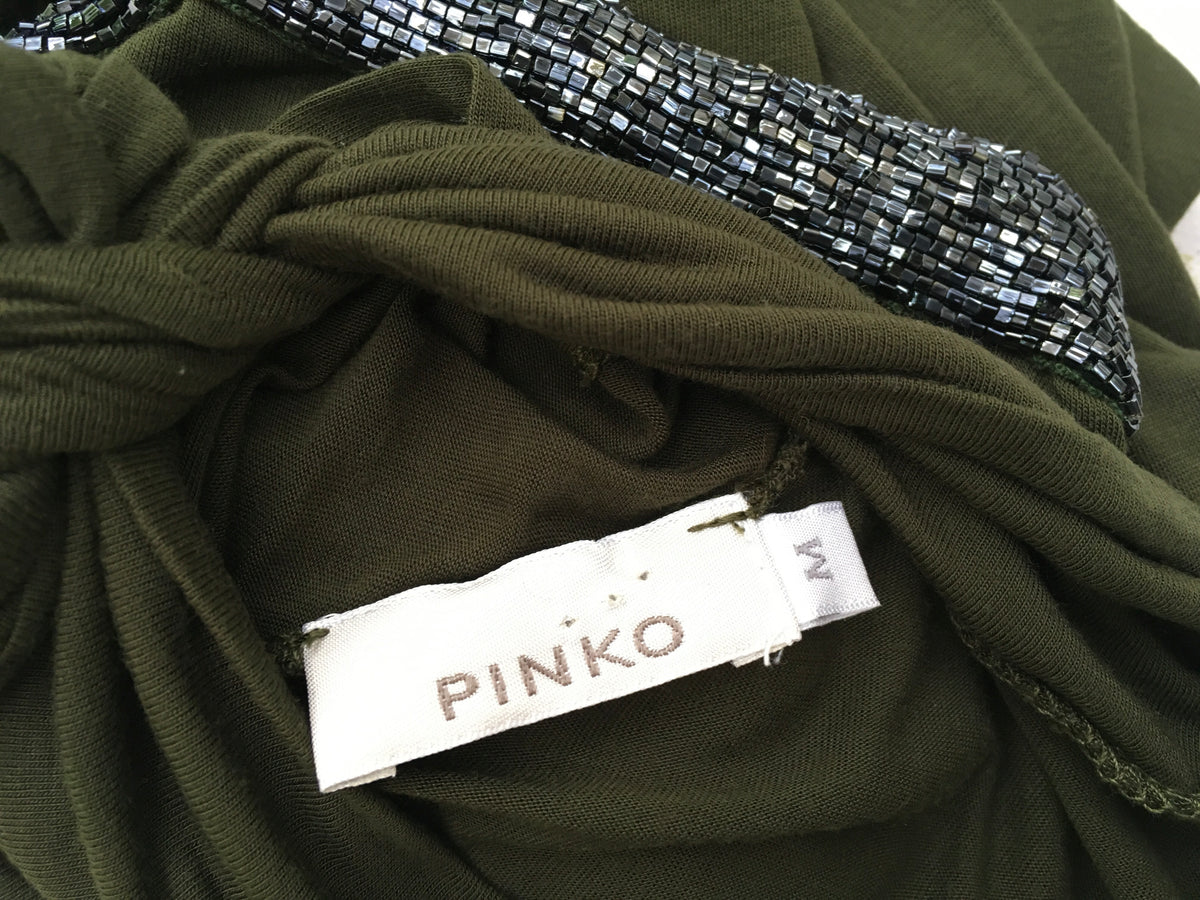 PINKO Backless Khaki Amazing Top Ladies
