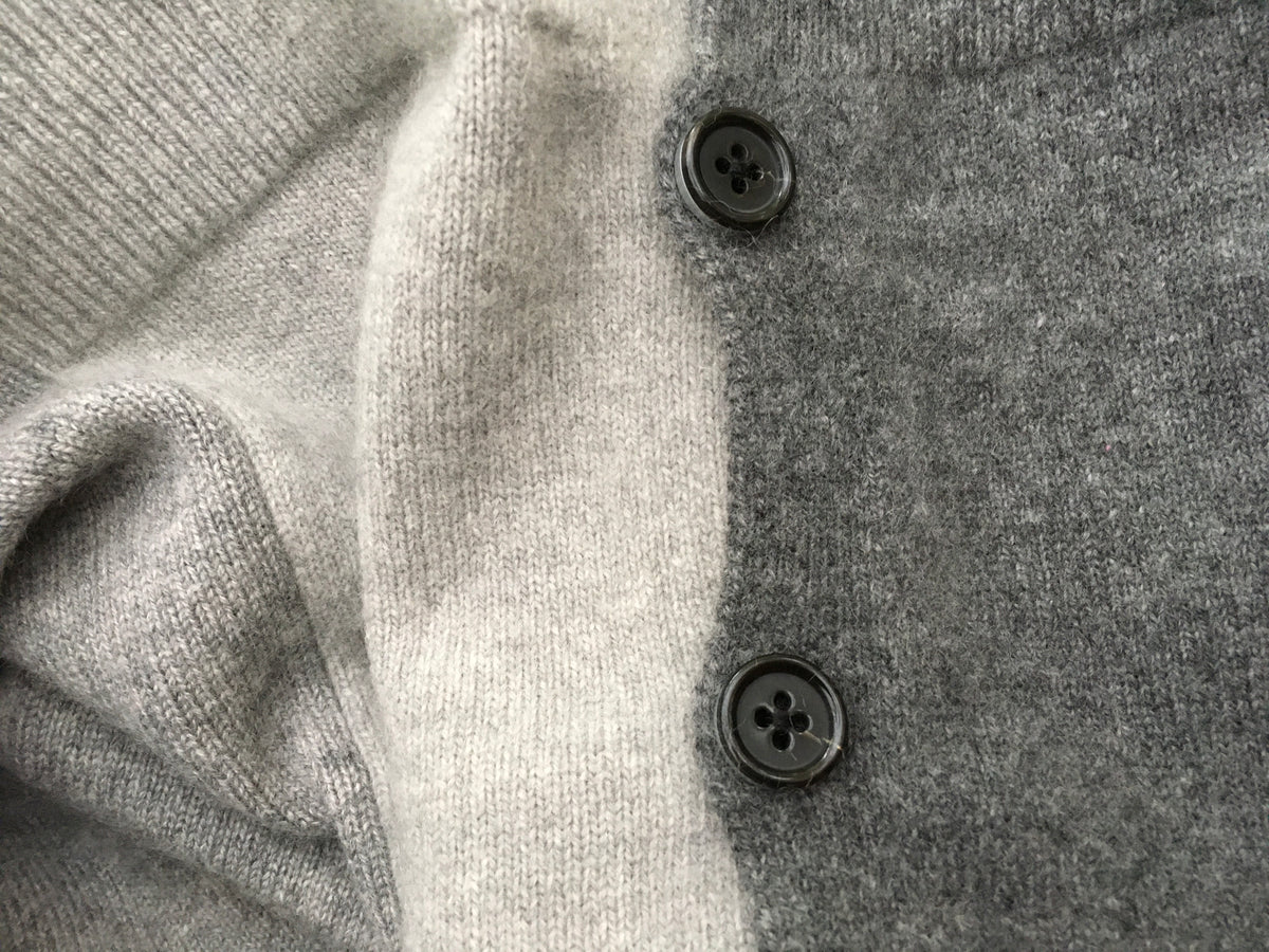 PROENZA SCHOULER Asymmetric Paneled Wool And Cashmere-blend Sweater In Grey Sz S Ladies