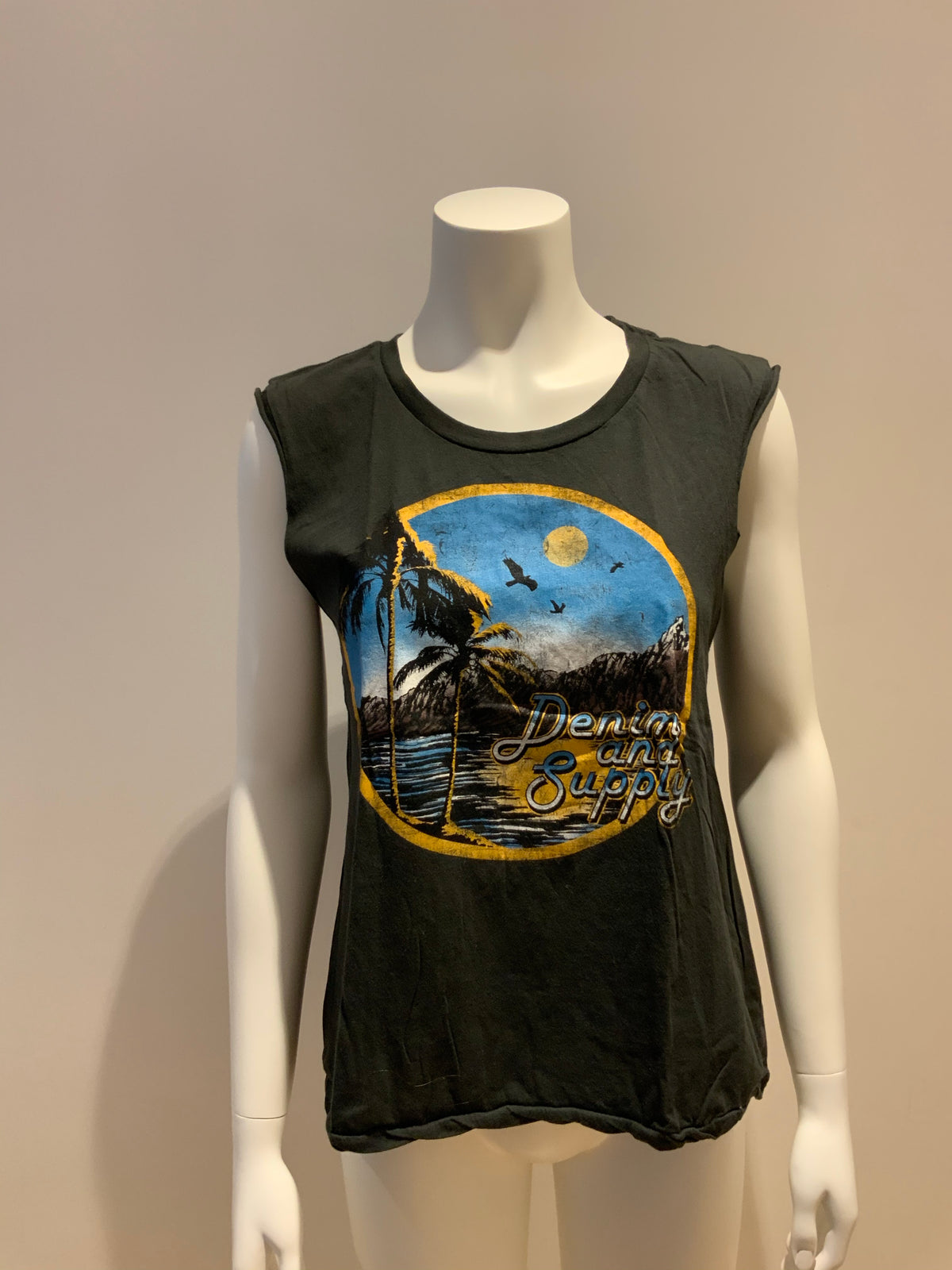Denim & Supply By Ralph Lauren Palm Rock T-Shirt SIZE S small ladies