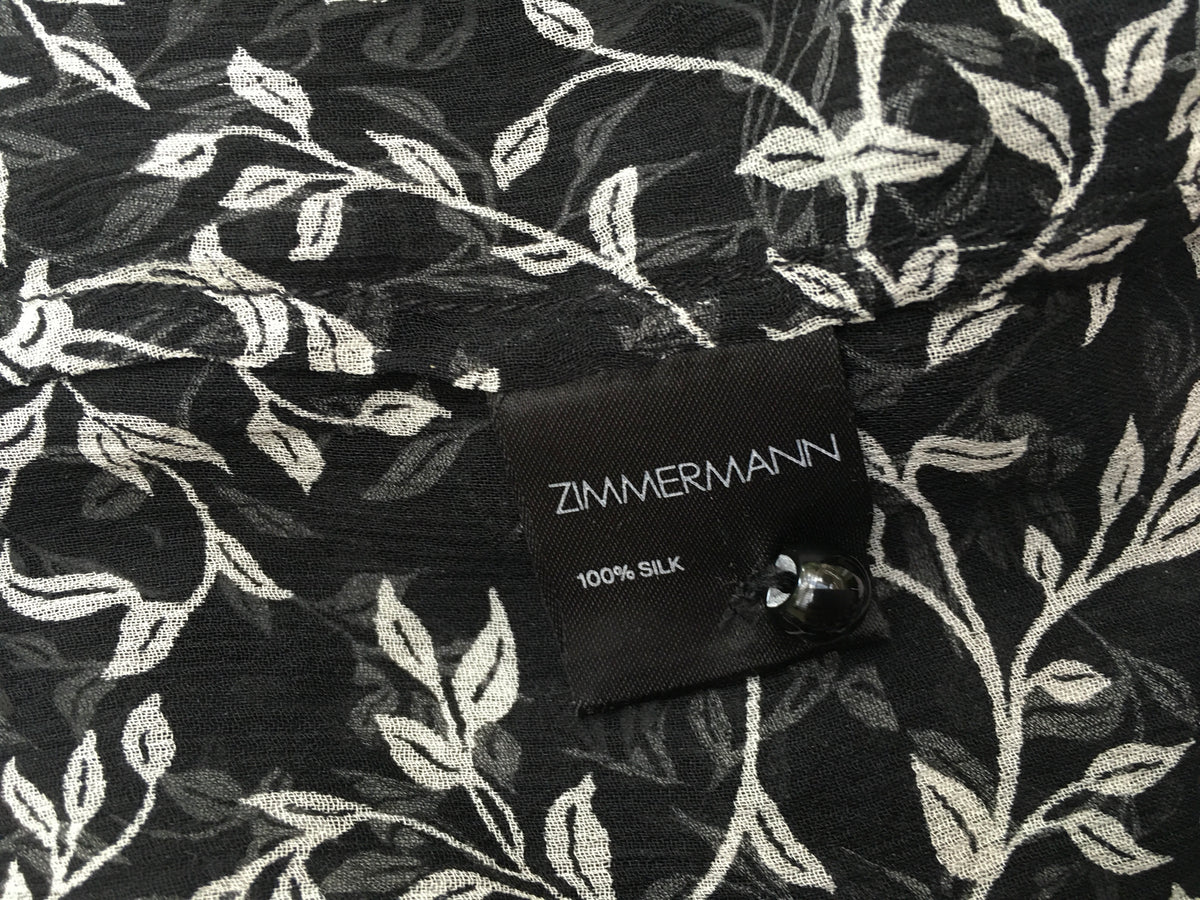 ZIMMERMANN Floral-print silk-georgette blouse top Ladies