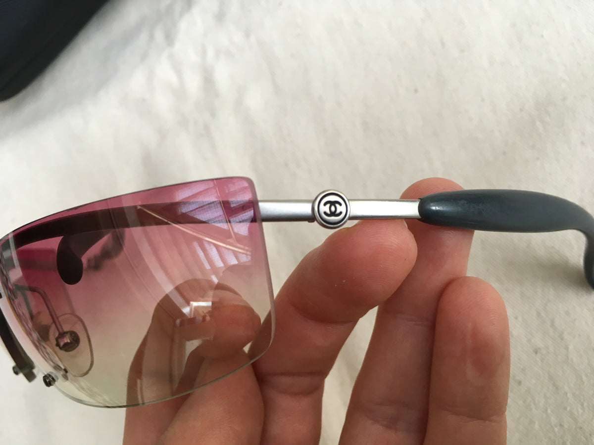 CHANEL 1994 4008 Pink Gradient Lens Frameless Sunglasses ladies