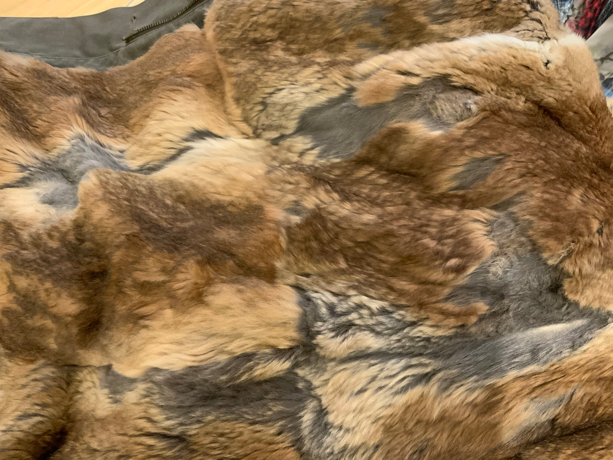 Yves Salomon Army Collection natural coyote fur jacket Sz F 36 S Small ladies
